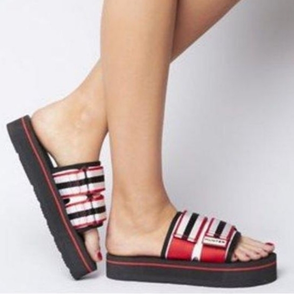 Hunter Original Platform Beach Sandal Slides - Picture 1 of 4